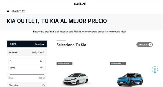 Kia impulsa la compra online con Kia Outlet, para entrega inmediata de vehículos sin matricular