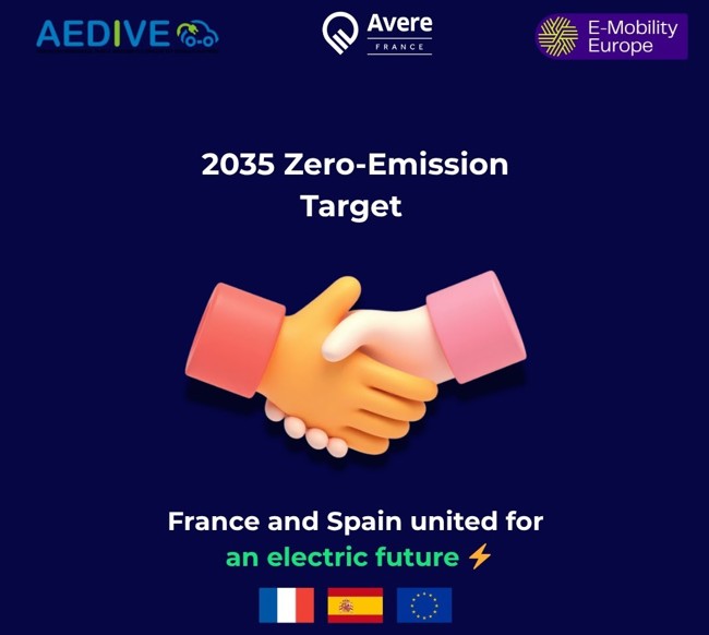 Aedive, Avere-France y E-Mobility Europe apoyan a España y Francia sobre las emisiones de CO2