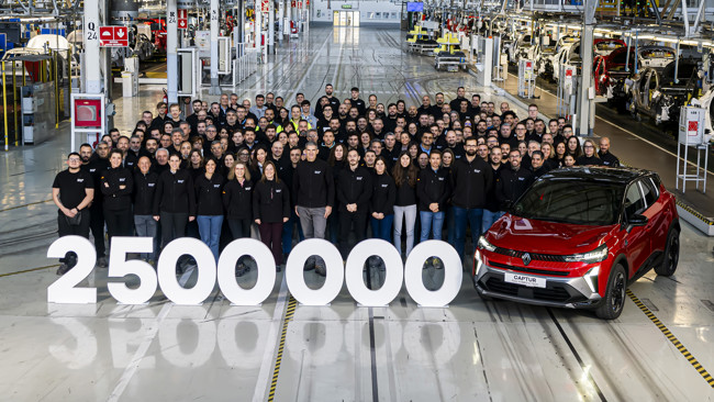 La factoría de Renault en Valladolid alcanza los 2,5 millones de Captur producidos