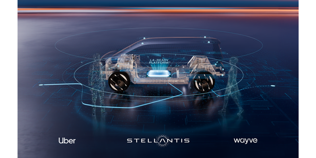 Stellantis, Wayve y Uber se asocian para expandir el uso de robotaxis a nivel mundial