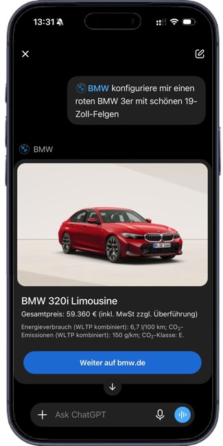 BMW lanza un configurador de vehículos en ChatGPT de Open IA basado en el diálogo