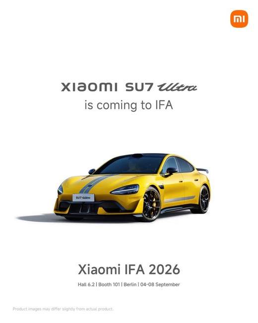 Xiaomi exhibirá los modelos SU7 Max, SU7 Ultra y Visión GT en IFA 2026, la feria tecnológica de Berlín