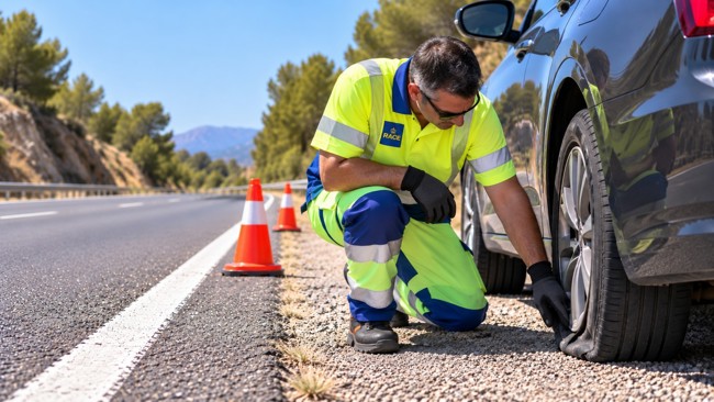 Motor, neumáticos y batería concentran el 75% de las intervenciones en carretera en verano, según RACE