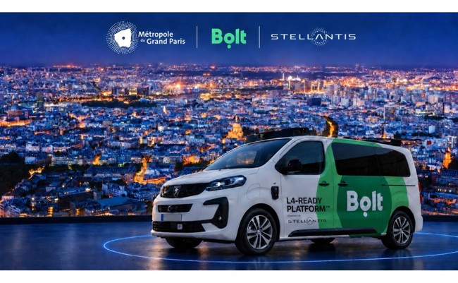 Stellantis y Bolt prevén probar vehículos autónomos en el área metropolitana de París a partir de 2028